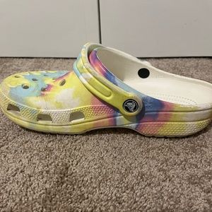 Tie dye crocs